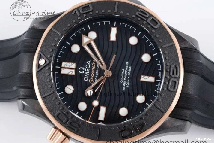 0521 Stretchable Seamaster Diver 300M ORF 1:1 Best Edition Black Ceramic Black Dial on Black Rubber Strap A 7794